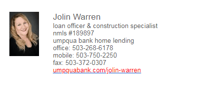 Jolin Warren Umpqua Financing